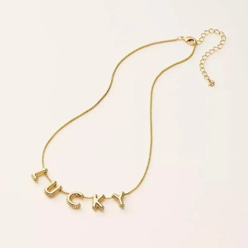 Lucky‎ Bubble Chain Necklace - kate spade new york x Target Gold - NEW